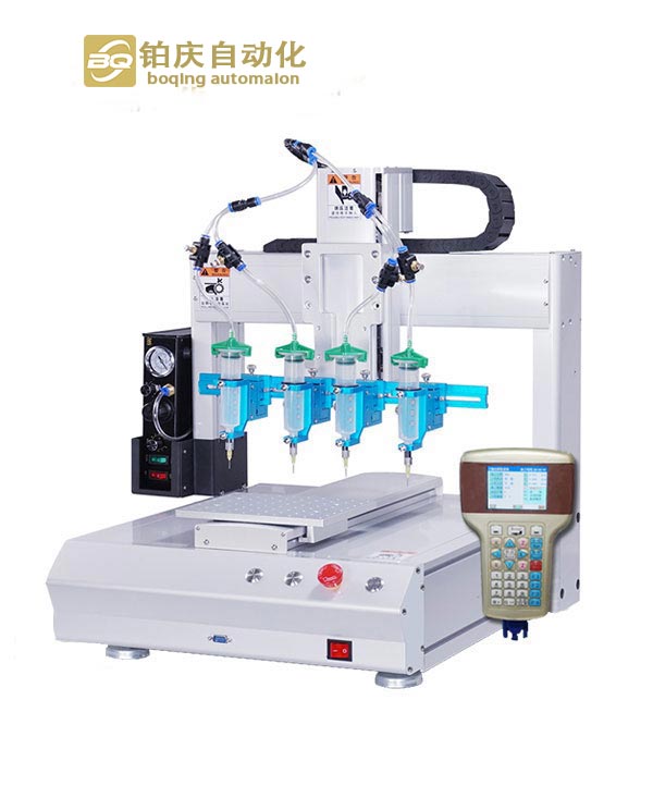 三軸四頭針筒式精密點(diǎn)膠機(jī)